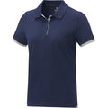 Marineblau - Side - Elevate - "Morgan" Poloshirt für Damen kurzärmlig