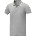 Grau meliert - Side - Elevate - "Amarago" Poloshirt für Herren kurzärmlig
