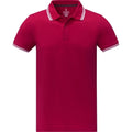 Rot - Front - Elevate - "Amarago" Poloshirt für Herren kurzärmlig