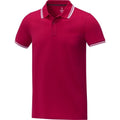 Rot - Side - Elevate - "Amarago" Poloshirt für Herren kurzärmlig