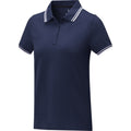 Marineblau - Back - Elevate - "Amarago" Poloshirt für Damen kurzärmlig