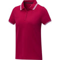 Rot - Back - Elevate - "Amarago" Poloshirt für Damen kurzärmlig