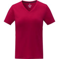 Rot - Front - Elevate - "Somoto" T-Shirt V-Ausschnitt für Damen