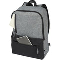 Schwarz-Grau meliert - Pack Shot - Unbranded - Rucksack für Laptops "Reclaim", Zweifarbig, recyceltes Material, 14L