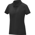 Schwarz - Side - Elevate Essentials - "Deimos" Poloshirt für Damen