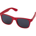 Rot - Front - Herren-Damen Unisex Sonnenbrille "Sun Ray" - PP Plastik