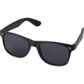 Schwarz - Front - Herren-Damen Unisex Sonnenbrille "Sun Ray" - PP Plastik