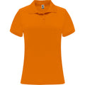 Fluoreszierendes Orange - Front - Roly - "Monzha" Poloshirt für Damen - Sport kurzärmlig