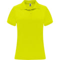 Fluoreszierendes Gelb - Front - Roly - "Monzha" Poloshirt für Damen - Sport kurzärmlig