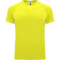 Fluro Gelb - Front - Roly - "Bahrain" T-Shirt für Kinder - Sport