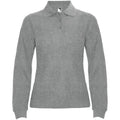 Grau meliert - Front - Roly - "Estrella" Poloshirt für Damen  Langärmlig