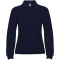 Marineblau - Front - Roly - "Estrella" Poloshirt für Damen  Langärmlig
