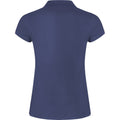 Blaues Denim - Back - Roly - "Star" Poloshirt für Damen