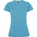 Türkis - Front - Roly - "Montecarlo" T-Shirt für Damen - Sport kurzärmlig
