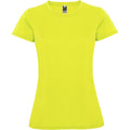 Fluoreszierendes Gelb - Front - Roly - "Montecarlo" T-Shirt für Damen - Sport kurzärmlig