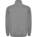 Grau meliert - Back - Roly - "Aneto" Sweatshirt mit kurzem Reißverschluss für Herren