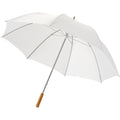 Weiß - Front - Bullet Golf-Regenschirm, 76 cm