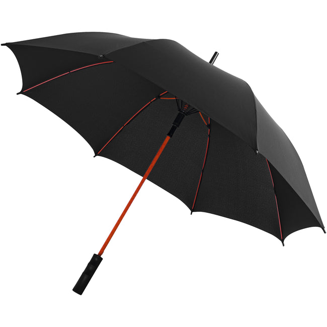 Schwarz-Rot - Front - Avenue Automatischer Sturm-Regenschirm Spark, 58 cm