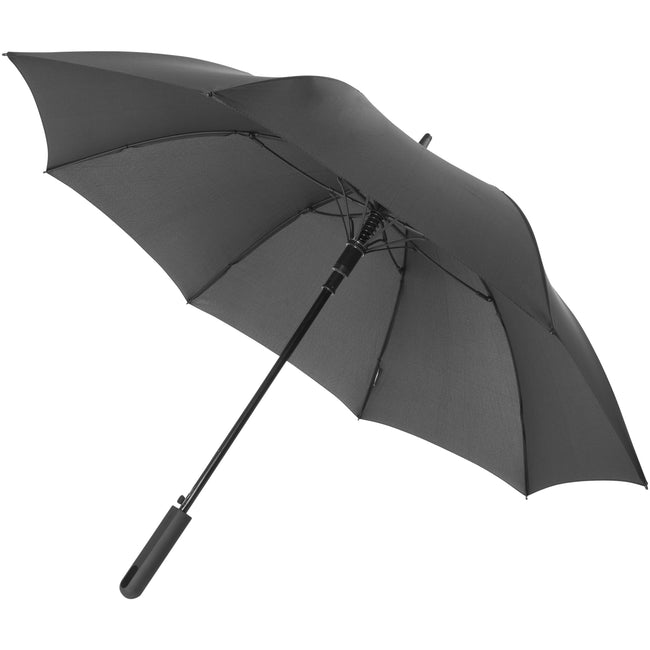 Schwarz - Front - Marksman Automatischer Sturm-Regenschirm Noon, 58 cm