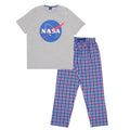 Blau-Grau meliert - Front - NASA - "Classic" Schlafanzug für Herren