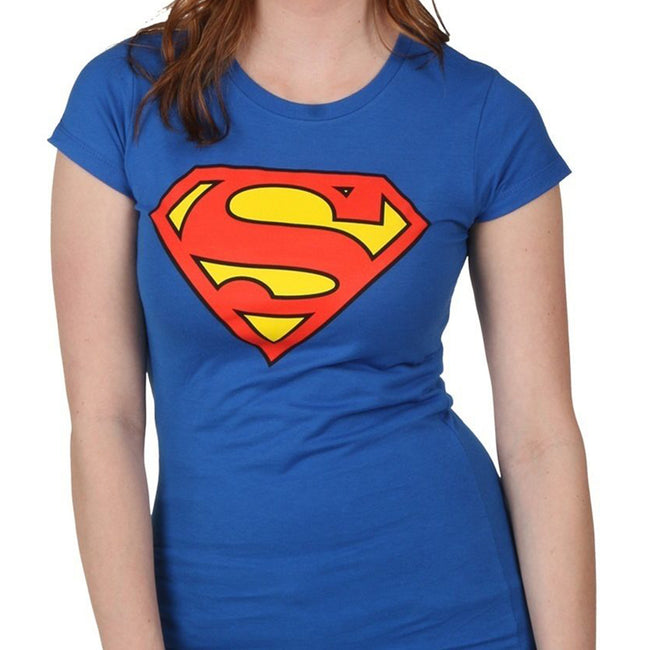 Königsblau - Side - Superman - T-Shirt für Damen