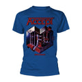 Blau - Front - Accept - "Metal Heart" T-Shirt für Herren-Damen Unisex