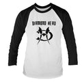 Weiß-Schwarz - Front - Diamond Head - T-Shirt für Herren-Damen Unisex  Langärmlig