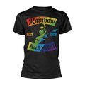Schwarz - Front - Rainbow - "Long Live Rock N Roll" T-Shirt für Herren-Damen Unisex