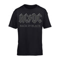 Schwarz - Front - AC-DC - "Back In Black" T-Shirt für Herren-Damen Unisex