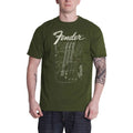 Grün - Side - Fender - "Telecaster" T-Shirt für Herren-Damen Unisex