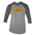 Grau - Front - Clutch - "Classic" T-Shirt für Herren-Damen Unisex - Baseball Langärmlig