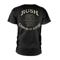 Schwarz - Back - Rush - "Caress Of Steel" T-Shirt für Herren-Damen Unisex