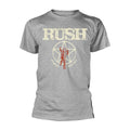 Grau - Front - Rush - "American Tour 1977" T-Shirt für Herren-Damen Unisex