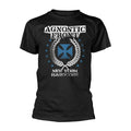 Schwarz - Front - Agnostic Front - "Blue Iron Cross" T-Shirt für Herren-Damen Unisex
