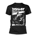 Schwarz - Front - Disgust - "Brutality Of War" T-Shirt für Herren-Damen Unisex