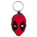 Rot-Schwarz - Back - Deadpool - Schlüsselanhänger Gesicht