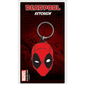 Rot-Schwarz - Front - Deadpool - Schlüsselanhänger Gesicht