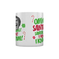 Weiß-Grün-Rot - Back - Elf - Kaffeebecher "OMG Santa"