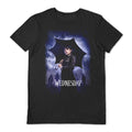 Schwarz-Violett - Front - Wednesday - T-Shirt für Herren-Damen Unisex