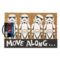 Braun-Weiß-Schwarz - Front - Star Wars - Türmatte "Move Along", Storm Trooper