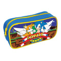Blau-Gelb - Front - Sonic The Hedgehog - Retro - Schreibmäppchen "Hill Zone" - PVC-Kunstleder, gewebter Stoff