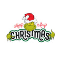 Weiß - Side - The Grinch - "Merry Christmas" Sweatshirt für Herren-Damen Unisex