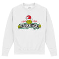 Weiß - Front - The Grinch - "Merry Christmas" Sweatshirt für Herren-Damen Unisex
