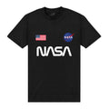 Schwarz - Front - NASA - T-Shirt für Herren-Damen Unisex
