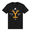 Schwarz - Front - Yellowstone - T-Shirt für Herren-Damen Unisex
