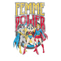 Blau - Side - DC Comics - "Femme Power" T-Shirt für Herren-Damen Unisex