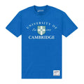 Königsblau - Front - Cambridge University - "Est 1209" T-Shirt für Herren-Damen Unisex
