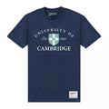 Marineblau - Front - Cambridge University - "Est 1209" T-Shirt für Herren-Damen Unisex