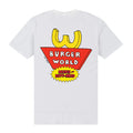 Weiß - Back - Beavis & Butthead - "Burger World" T-Shirt für Herren-Damen Unisex
