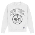 Weiß - Front - New York University - Sweatshirt für Herren-Damen Unisex